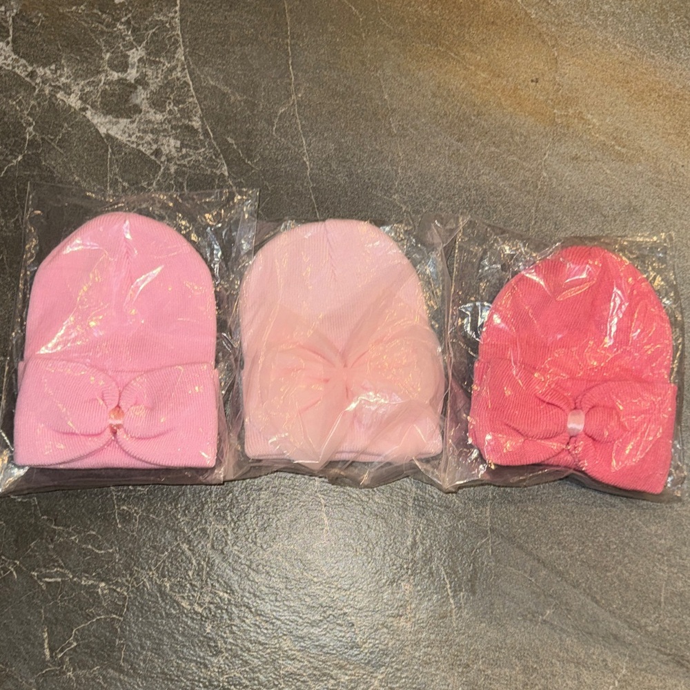 Newborn Hat Bundle - set of 3 - NWT